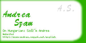 andrea szam business card